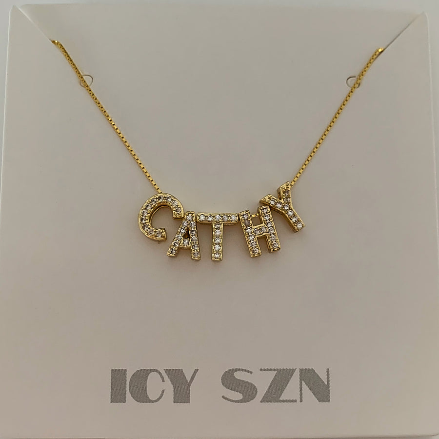 Jasmine Personalised Necklace Gold PRE ORDER ICY SZN