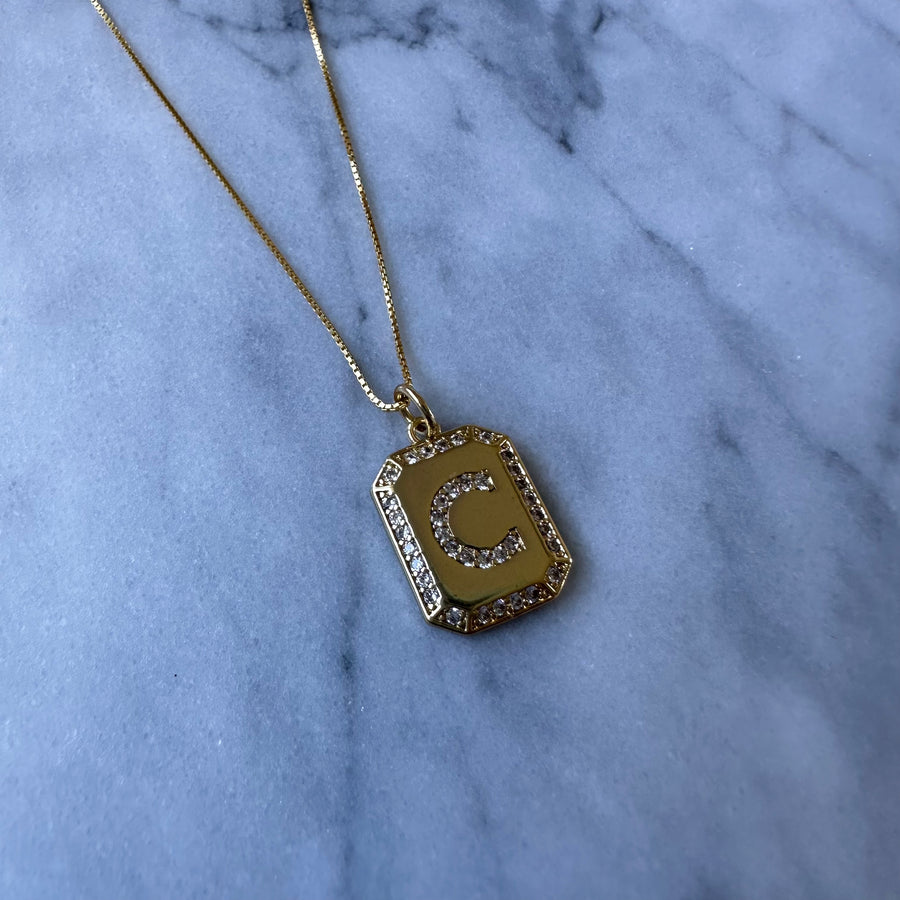 Sara Initial Necklace (Gold)