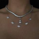 Evil Eye Necklace (Silver)