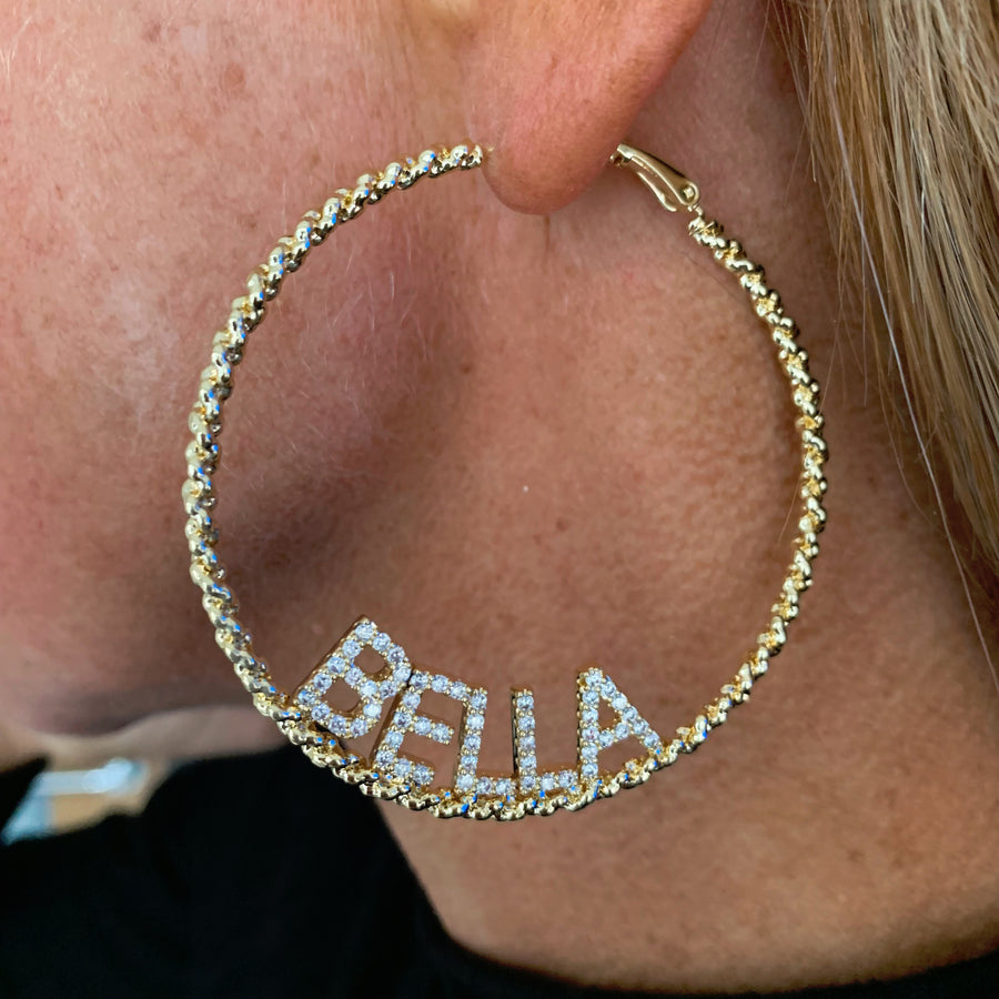 Ellen Personalised Earrings (Gold) *PRE ORDER*