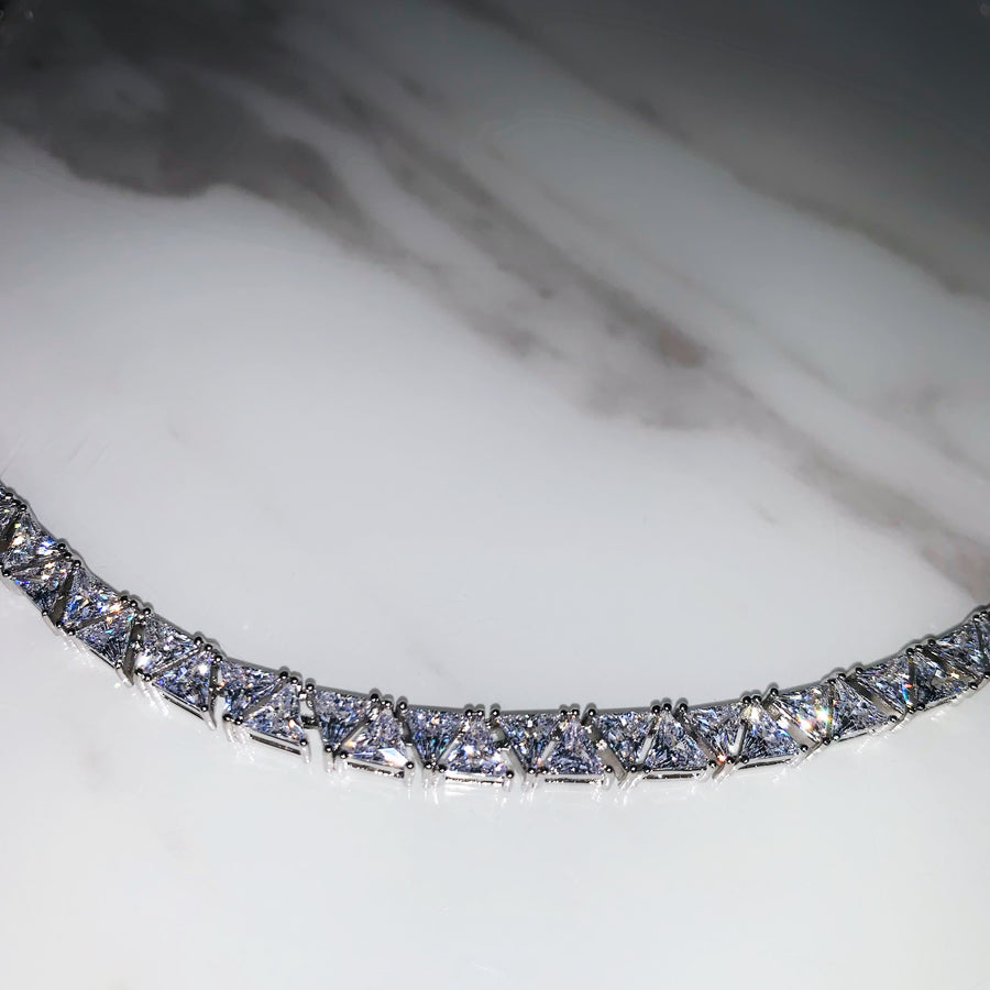 Silver hot sale tennis chain