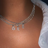 Alyssa Initial Necklace (Silver)