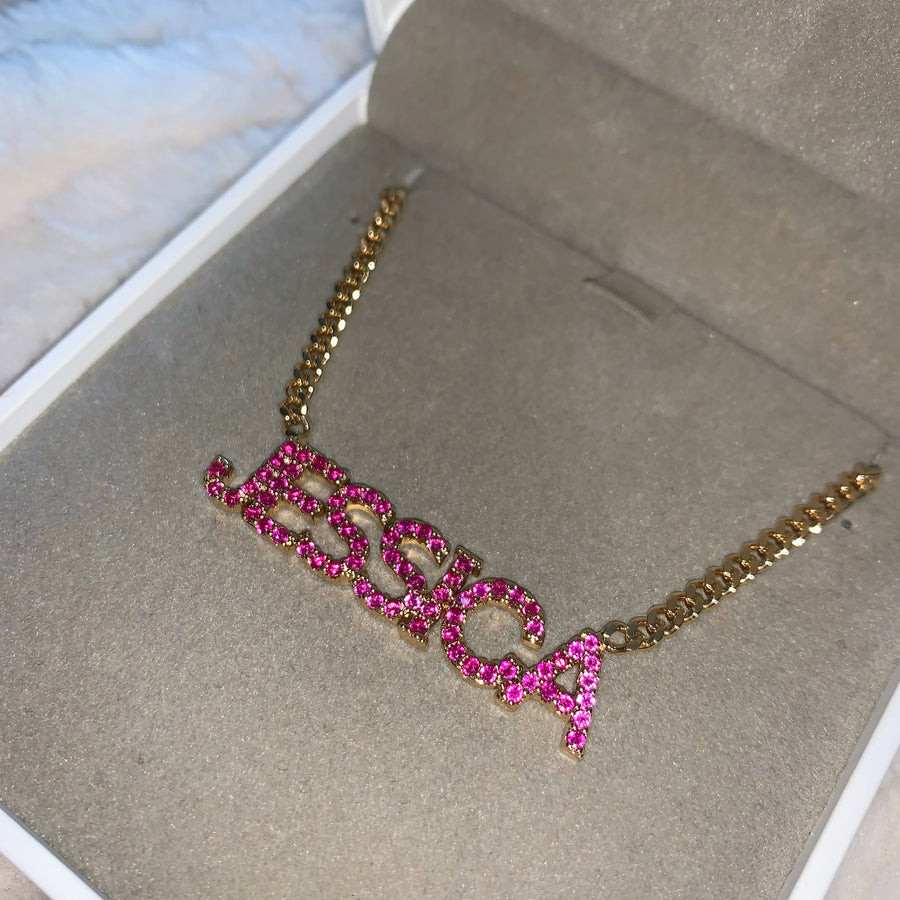 Amalia Personalised Necklace (Pink) *PRE ORDER*